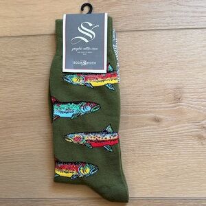 Socksmith Men's Green Trout Socks